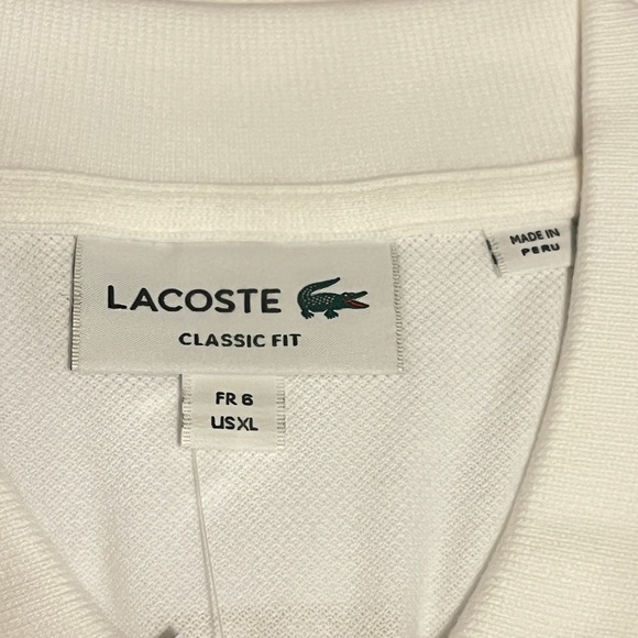Original Lacoste Men’s Classic Fit Polo XL BNWT -   White - Picture 2 of 2
